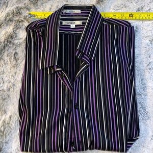 Fitted Men’s Striped Dress Shirt L/G